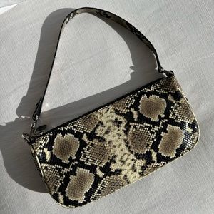 By far croc embossed shoulder bag